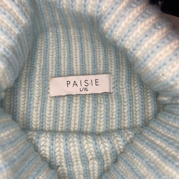 Paisie Striped Turtleneck Knit Jumper Sweater Blue Size L/XL - Picture 8 of 13